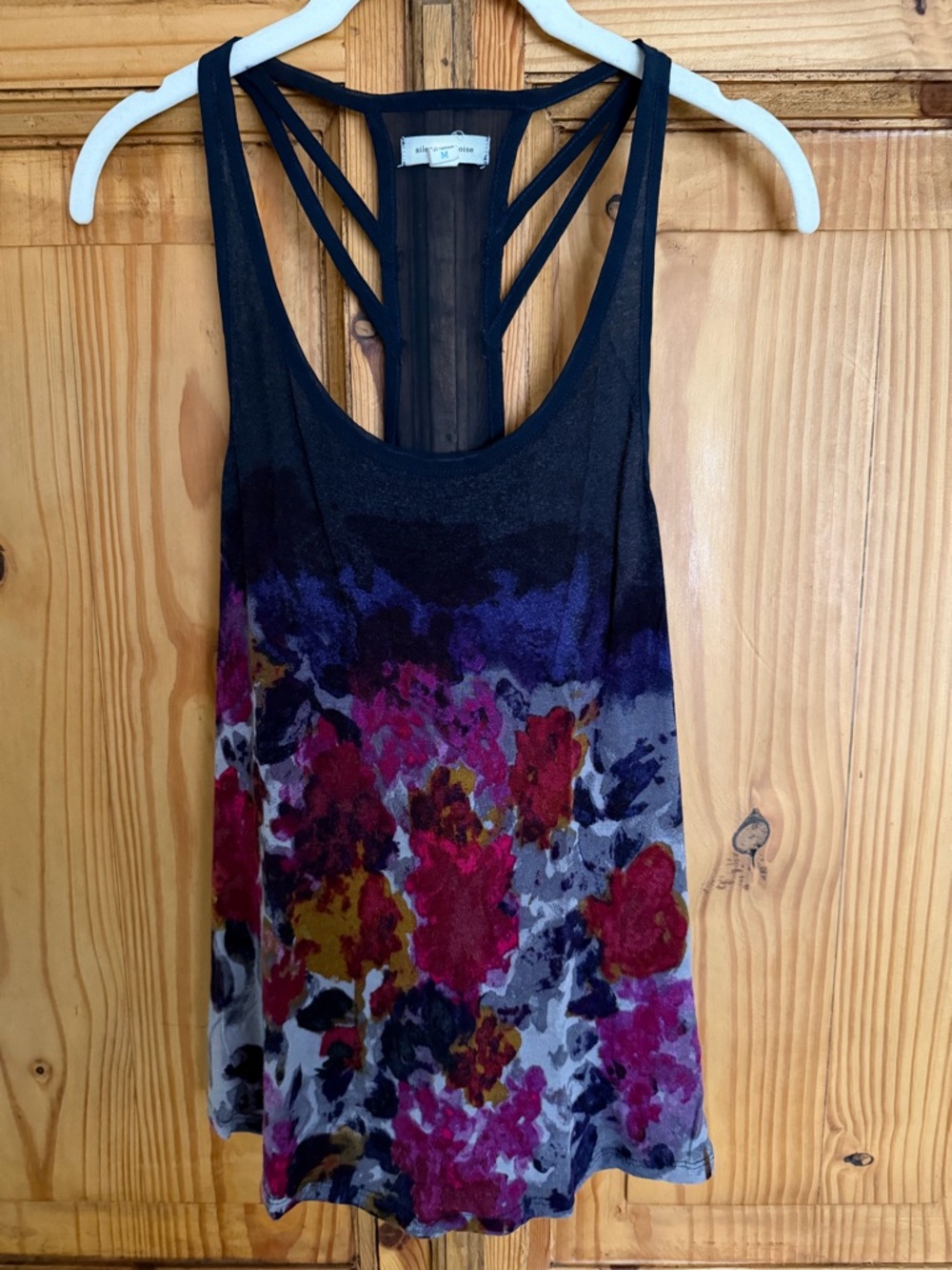 Floral Strappy Back Tank Top